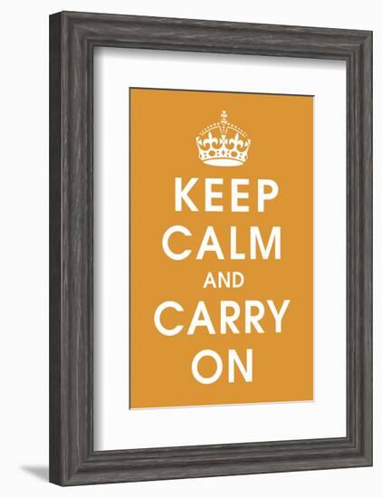 Keep Calm (orange)-Vintage Reproduction-Framed Art Print