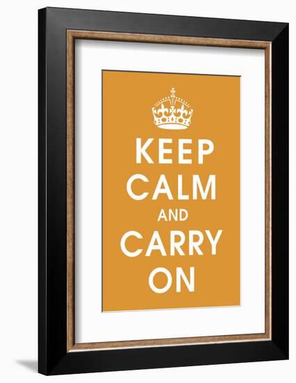 Keep Calm (orange)-Vintage Reproduction-Framed Art Print