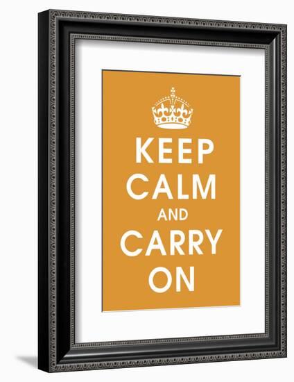 Keep Calm (orange)-Vintage Reproduction-Framed Art Print