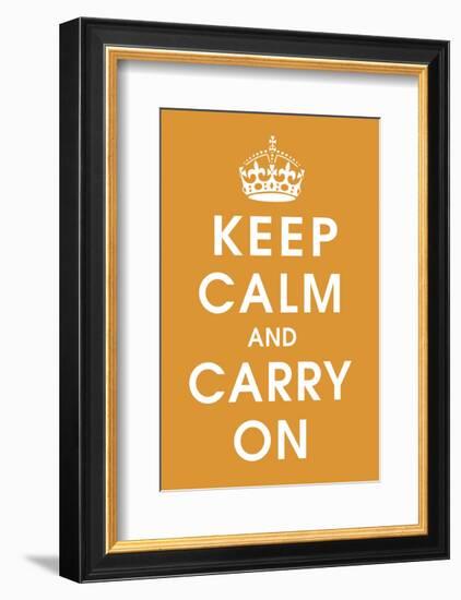 Keep Calm (orange)-Vintage Reproduction-Framed Art Print