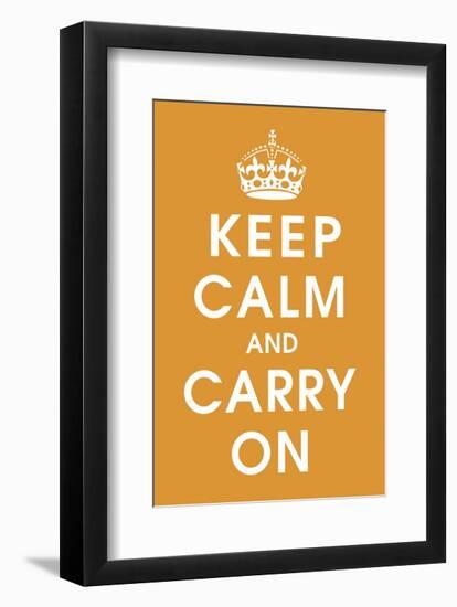 Keep Calm (orange)-Vintage Reproduction-Framed Art Print