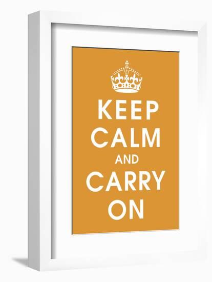 Keep Calm (orange)-Vintage Reproduction-Framed Art Print