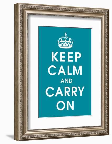 Keep Calm (peacock)-null-Framed Giclee Print