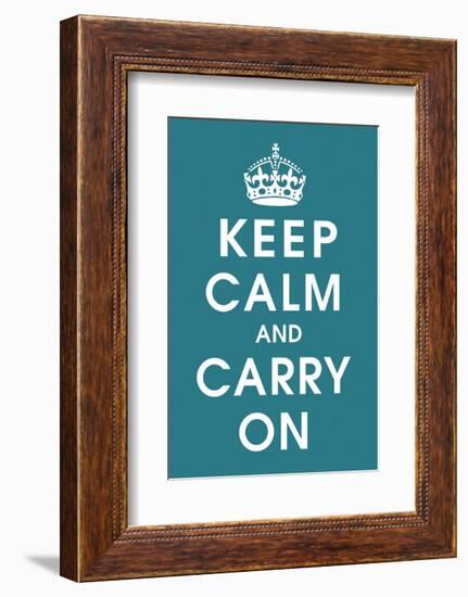 Keep Calm (peacock)-Vintage Reproduction-Framed Art Print