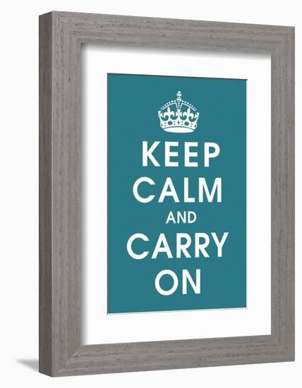 Keep Calm (peacock)-Vintage Reproduction-Framed Art Print