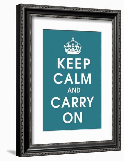 Keep Calm (peacock)-Vintage Reproduction-Framed Art Print