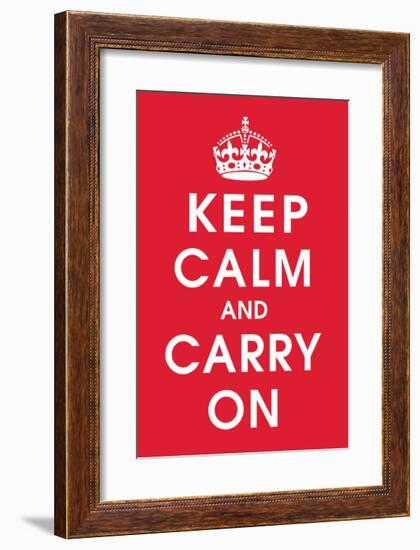 Keep Calm (Red)-null-Framed Giclee Print