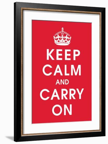 Keep Calm (Red)-null-Framed Giclee Print