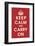 Keep Calm (Red)-Vintage Reproduction-Framed Art Print