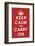 Keep Calm (Red)-Vintage Reproduction-Framed Art Print