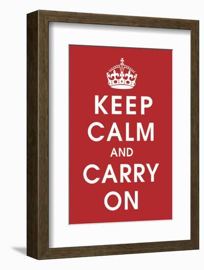 Keep Calm (Red)-Vintage Reproduction-Framed Art Print