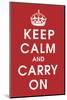 Keep Calm (Red)-Vintage Reproduction-Mounted Art Print