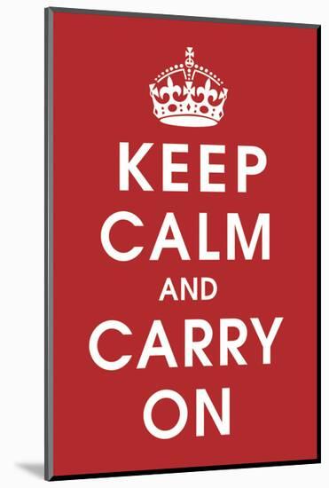 Keep Calm (Red)-Vintage Reproduction-Mounted Art Print