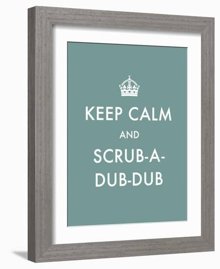 Keep Calm - Scrub-The Vintage Collection-Framed Giclee Print