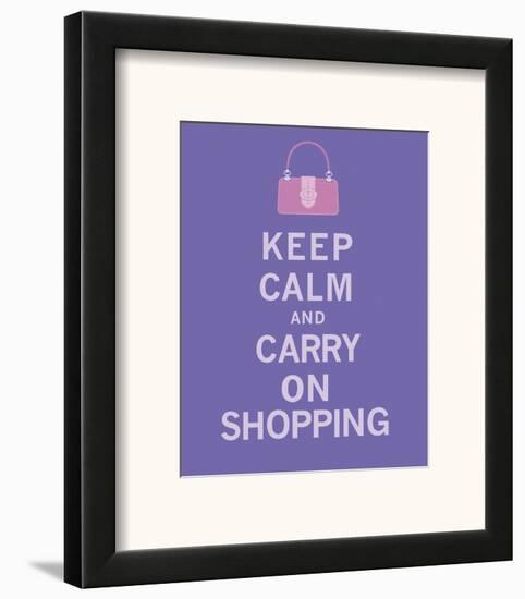 Keep Calm, Shopping-null-Framed Art Print