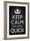 Keep Calm We Have Quick Sports Poster-null-Framed Premium Giclee Print