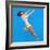 "Keep 'Em Flying" Retro Pin-Up on Swing Girl by Vaughn Alden-Piddix-Framed Art Print