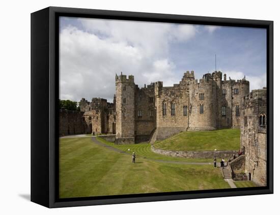 Keep from the Curtain Wall, Alnwick Castle, Northumberland, England, United Kingdom, Europe-Nick Servian-Framed Premier Image Canvas