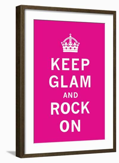 Keep Glam and Rock On II-The Vintage Collection-Framed Art Print