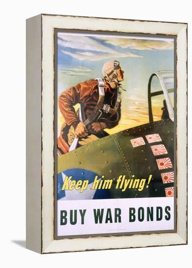 Keep Him Flying! Buy War Bonds Poster-Georges Schrieber-Framed Premier Image Canvas