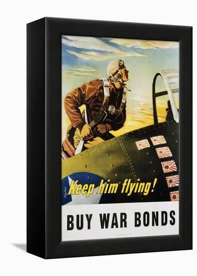 Keep Him Flying! Buy War Bonds Poster-Georges Schrieber-Framed Premier Image Canvas