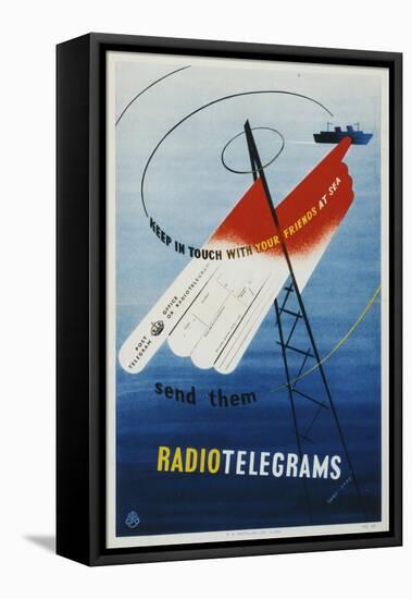 Keep in Touch with Your Friends at Sea - Send Them Radiotelegrams-Sams-Star-Framed Stretched Canvas