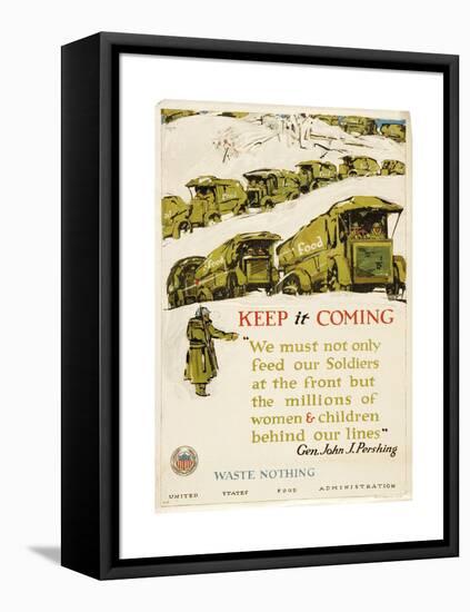 Keep It Coming...Waste Nothing-George Illian-Framed Stretched Canvas