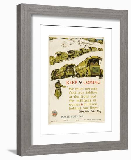 Keep It Coming...Waste Nothing-George Illian-Framed Art Print