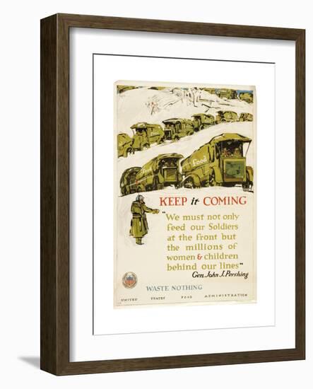 Keep It Coming...Waste Nothing-George Illian-Framed Art Print