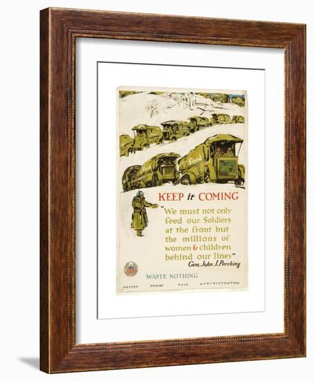 Keep It Coming...Waste Nothing-George Illian-Framed Art Print