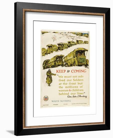 Keep It Coming...Waste Nothing-George Illian-Framed Art Print