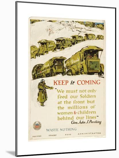 Keep It Coming...Waste Nothing-George Illian-Mounted Art Print