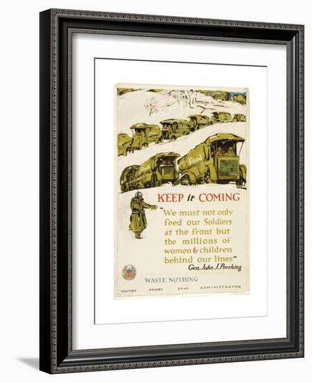 Keep It Coming...Waste Nothing-George Illian-Framed Art Print