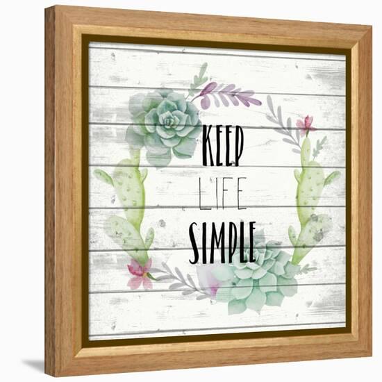 Keep Life Simple-Kimberly Allen-Framed Stretched Canvas