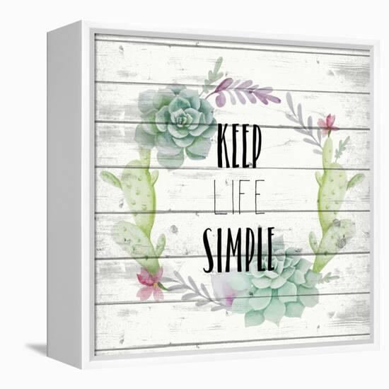 Keep Life Simple-Kimberly Allen-Framed Stretched Canvas