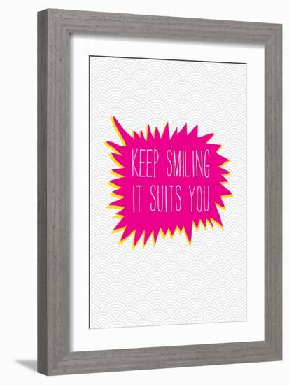 Keep Smiling-Moha London-Framed Giclee Print