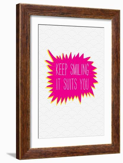 Keep Smiling-Moha London-Framed Giclee Print