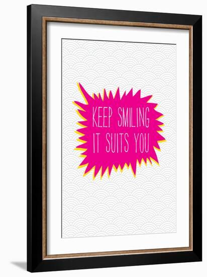 Keep Smiling-Moha London-Framed Giclee Print