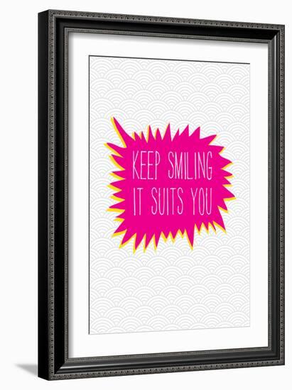 Keep Smiling-Moha London-Framed Giclee Print