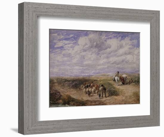 Keep the Left Road, 1854 (W/C & Bodycolour on Rough 'Scotch' Paper)-David Cox-Framed Giclee Print