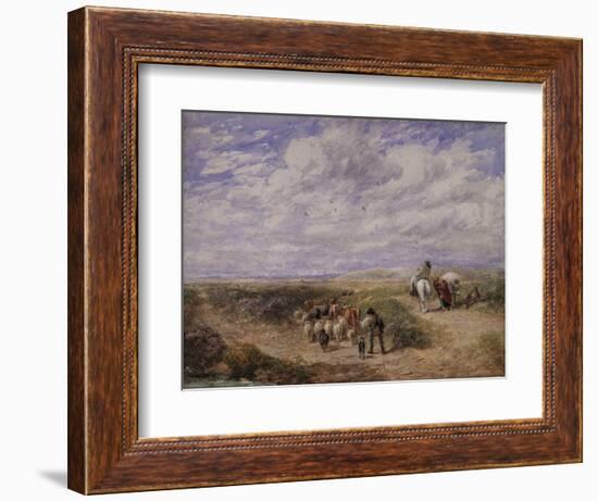 Keep the Left Road, 1854 (W/C & Bodycolour on Rough 'Scotch' Paper)-David Cox-Framed Giclee Print