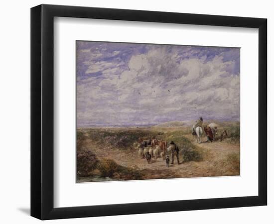 Keep the Left Road, 1854 (W/C & Bodycolour on Rough 'Scotch' Paper)-David Cox-Framed Giclee Print