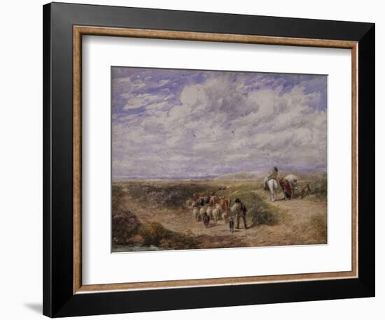 Keep the Left Road, 1854 (W/C & Bodycolour on Rough 'Scotch' Paper)-David Cox-Framed Giclee Print