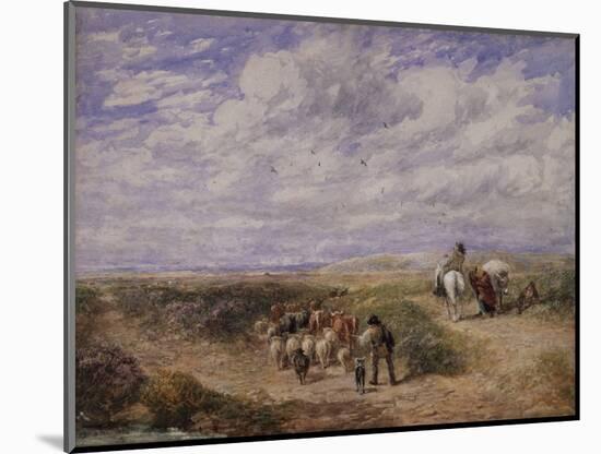 Keep the Left Road, 1854 (W/C & Bodycolour on Rough 'Scotch' Paper)-David Cox-Mounted Giclee Print