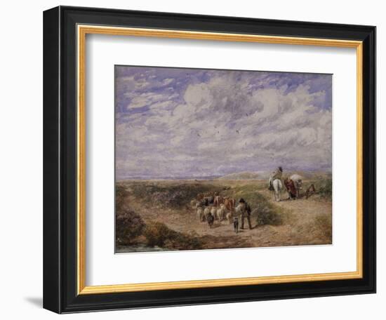 Keep the Left Road, 1854 (W/C & Bodycolour on Rough 'Scotch' Paper)-David Cox-Framed Giclee Print