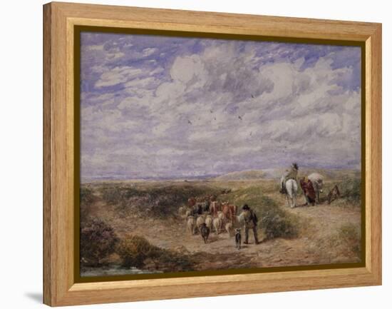 Keep the Left Road, 1854 (W/C & Bodycolour on Rough 'Scotch' Paper)-David Cox-Framed Premier Image Canvas