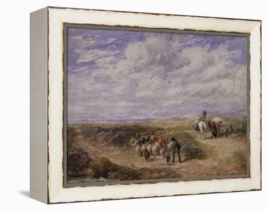 Keep the Left Road, 1854 (W/C & Bodycolour on Rough 'Scotch' Paper)-David Cox-Framed Premier Image Canvas