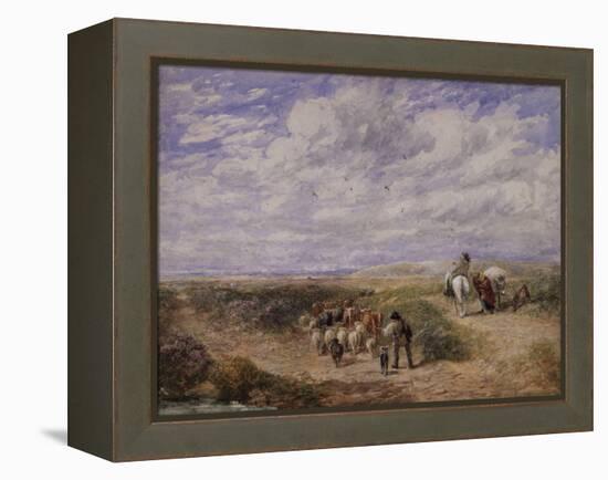 Keep the Left Road, 1854 (W/C & Bodycolour on Rough 'Scotch' Paper)-David Cox-Framed Premier Image Canvas