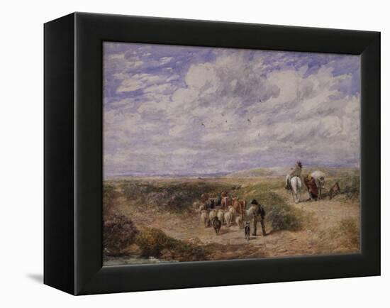 Keep the Left Road, 1854 (W/C & Bodycolour on Rough 'Scotch' Paper)-David Cox-Framed Premier Image Canvas