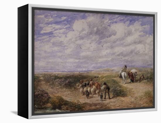 Keep the Left Road, 1854 (W/C & Bodycolour on Rough 'Scotch' Paper)-David Cox-Framed Premier Image Canvas